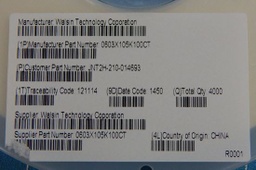 [479181] 0603X105K100CT