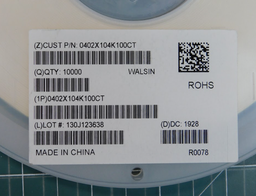 [X94713] 0402X104K100CT